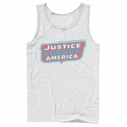 Licensed Character Men's DC Comics Justice League Of America Text Poster Logo Tank Top Charcoal -Licensed Character Shop unnamed file 24593