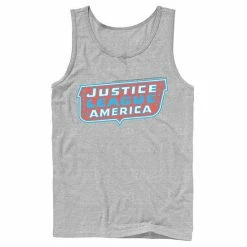Licensed Character Men's DC Comics Justice League Of America Text Poster Logo Tank Top Charcoal -Licensed Character Shop unnamed file 24594