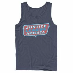 Licensed Character Men's DC Comics Justice League Of America Text Poster Logo Tank Top Charcoal -Licensed Character Shop unnamed file 24596