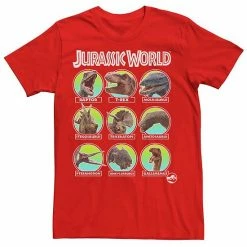 Licensed Character Men's Jurassic World Two Dino Heads Chart Tee Navy Heather