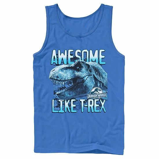 Licensed Character Men's Jurassic World Two Awesme Lke T-Rex Tank Black 4 Licensed Character Men's Jurassic World Two Awesme Lke T-Rex Tank Black - Image 2