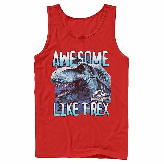 Licensed Character Men's Jurassic World Two Awesme Lke T-Rex Tank Black 6 Licensed Character Men's Jurassic World Two Awesme Lke T-Rex Tank Black - Image 4