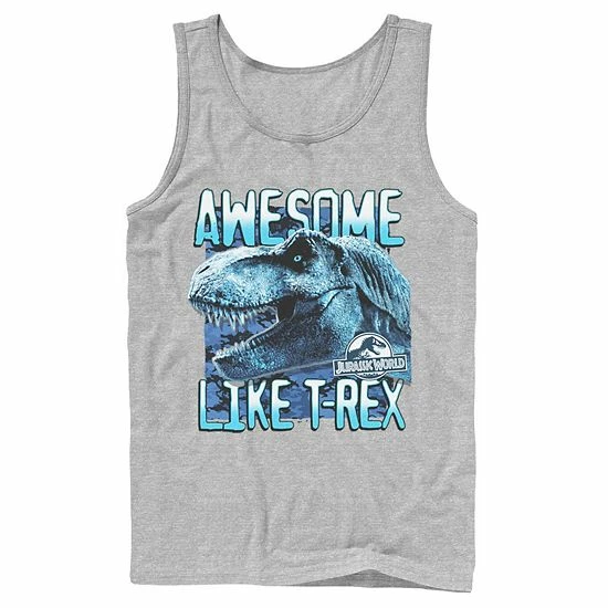 Licensed Character Men's Jurassic World Two Awesme Lke T-Rex Tank Black 7 Licensed Character Men's Jurassic World Two Awesme Lke T-Rex Tank Black - Image 5