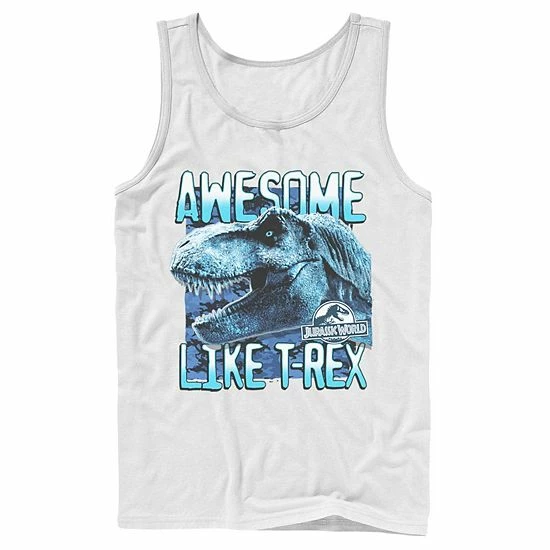 Licensed Character Men's Jurassic World Two Awesme Lke T-Rex Tank Black 8 Licensed Character Men's Jurassic World Two Awesme Lke T-Rex Tank Black - Image 6