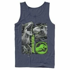 Licensed Character Men's Jurassic World Two Raptor T-Rex Camo Scratch Tank Royal -Licensed Character Shop unnamed file 24632