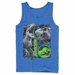 Licensed Character Men's Jurassic World Two Raptor T-Rex Camo Scratch Tank Royal -Licensed Character Shop unnamed file 24634