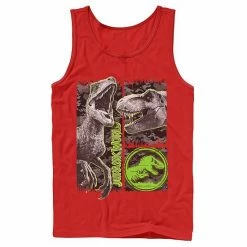 Licensed Character Men's Jurassic World Two Raptor T-Rex Camo Scratch Tank Royal -Licensed Character Shop unnamed file 24635