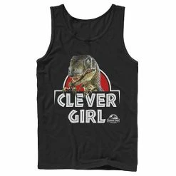 Licensed Character Men's Jurassic Park Velociraptor Real Clever Tank Charcoal -Licensed Character Shop unnamed file 24638