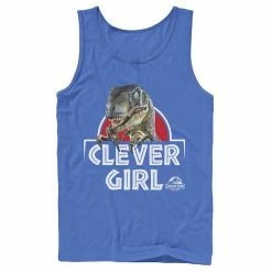 Licensed Character Men's Jurassic Park Velociraptor Real Clever Tank Charcoal -Licensed Character Shop unnamed file 24642