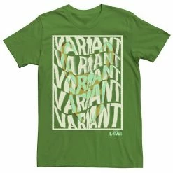 Licensed Character Men's Marvel Loki Variant Word Stack Square Loki Horns Tee Kelly -Licensed Character Shop unnamed file 24654