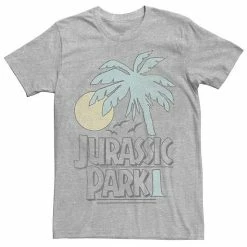 Licensed Character Men's Jurassic Park Palm Tree Sunset Logo Tee Athletic Heather -Licensed Character Shop unnamed file 24668