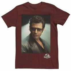Licensed Character Men's Jurassic Park Ian Malcolm Head Shot Photo Graphic Tee Red Heather -Licensed Character Shop unnamed file 24679