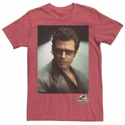 Licensed Character Men's Jurassic Park Ian Malcolm Head Shot Photo Graphic Tee Red Heather -Licensed Character Shop unnamed file 24680