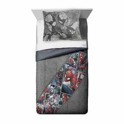Licensed Character Spiderman Grunge Comforter Set With Shams