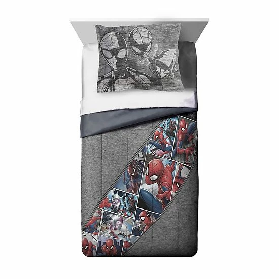 Licensed Character Spiderman Grunge Comforter Set With Shams 3 Licensed Character Spiderman Grunge Comforter Set With Shams