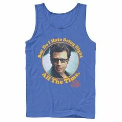Licensed Character Men's Jurassic Park Hate Being Right All The Time Tank Charcoal -Licensed Character Shop unnamed file 24696