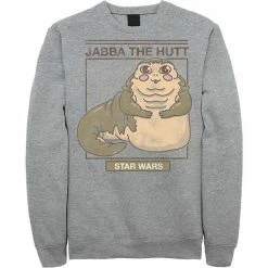 Licensed Character Men's Star Wars Jabba The Hutt Cartoon Cute Portrait Grid Sweatshirt Athletic Heather 12 Licensed Character Men's Star Wars Jabba The Hutt Cartoon Cute Portrait Grid Sweatshirt Athletic Heather -Licensed Character Shop unnamed file 24701