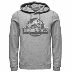 Licensed Character Men's Jurassic World Two Return Stone Logo Hoodie Charcoal Heather -Licensed Character Shop unnamed file 24704