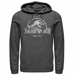 Licensed Character Men's Jurassic World Two Return Stone Logo Hoodie Charcoal Heather -Licensed Character Shop unnamed file 24707
