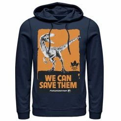Licensed Character Men's Jurassic World We Can Save Them Poster Hoodie Charcoal Heather -Licensed Character Shop unnamed file 24716