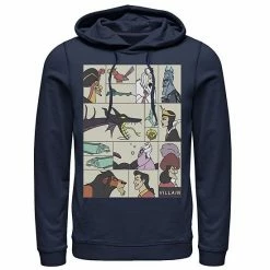 Licensed Character Men's Disney Villains Comic Style Portrait Panels Hoodie Navy -Licensed Character Shop unnamed file 24735