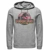 Licensed Character Men's Jurassic Park Logo Gradient Sunset Graphic Pullover Hoodie Athletic Heather -Licensed Character Shop unnamed file 24738