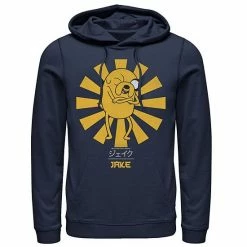 Licensed Character Men's Adventure Time Jake The Dog Kanji Portrait Graphic Pullover Graphic Hoodie Navy -Licensed Character Shop unnamed file 24781
