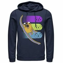 Licensed Character Men's Cartoon Network Adventure Time Jake Emotions Hoodie Navy -Licensed Character Shop unnamed file 24802
