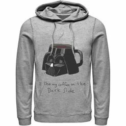 Licensed Character Men's Star Wars Darth Vader Mug I Like My Coffee On The Dark Side Hoodie Athletic Heather -Licensed Character Shop unnamed file 24807