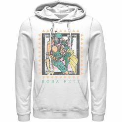 Licensed Character Men's Star Wars Boba Fett Stamp Hoodie White -Licensed Character Shop unnamed file 24809