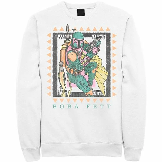 Licensed Character Men's Star Wars Boba Fett Stamp Sweatshirt Royal 9 Licensed Character Men's Star Wars Boba Fett Stamp Sweatshirt Royal - Image 7