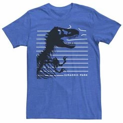 Licensed Character Men's Jurassic Park T-Rex Skeleton Fence Breakthrough Tee Royal Heather -Licensed Character Shop unnamed file 24852