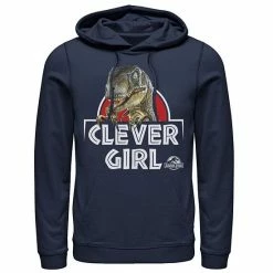 Licensed Character Men's Jurassic Park Velociraptor Real Clever Hoodie Black -Licensed Character Shop unnamed file 24865
