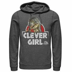 Licensed Character Men's Jurassic Park Velociraptor Real Clever Hoodie Black -Licensed Character Shop unnamed file 24868