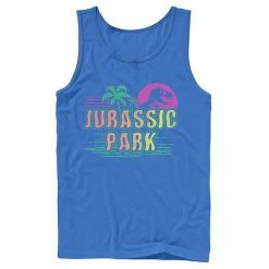 Licensed Character Men's Jurassic Park Neon Gradient Scene Tank White -Licensed Character Shop unnamed file 24871