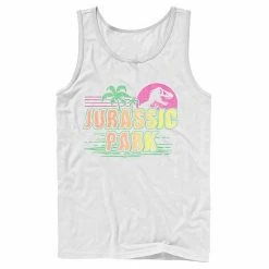 Licensed Character Men's Jurassic Park Neon Gradient Scene Tank White -Licensed Character Shop unnamed file 24873