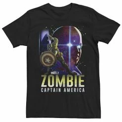 Licensed Character Men's Marvel What If Cap And Watcher Zombie Poster Tee Black -Licensed Character Shop unnamed file 24876