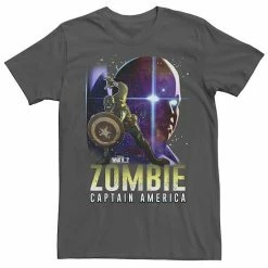 Licensed Character Men's Marvel What If Cap And Watcher Zombie Poster Tee Black -Licensed Character Shop unnamed file 24877