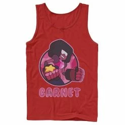 Licensed Character Men's Cartoon Network Steven Universe Garnet Circle Portrait Tank Navy