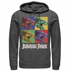 Licensed Character Men's Jurassic Park Four Square Dino Pop Art Style Hoodie Navy -Licensed Character Shop unnamed file 24899