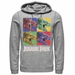 Licensed Character Men's Jurassic Park Four Square Dino Pop Art Style Hoodie Navy -Licensed Character Shop unnamed file 24900