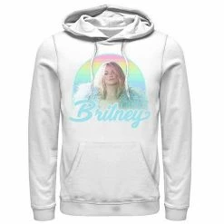 Licensed Character Men's Britney Spears Pastel Rainbow Portrait Hoodie Red -Licensed Character Shop unnamed file 24906