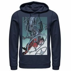 Licensed Character Men's DC Comics Superman Mechanics Comic Poster Hoodie Navy -Licensed Character Shop unnamed file 24920