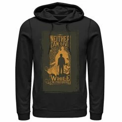Licensed Character Men's Harry Potter Neither Can Live While The Other Survives Quote Hoodie Athletic Heather -Licensed Character Shop unnamed file 24943