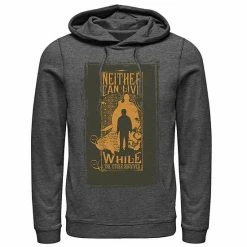 Licensed Character Men's Harry Potter Neither Can Live While The Other Survives Quote Hoodie Athletic Heather -Licensed Character Shop unnamed file 24944