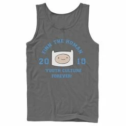 Licensed Character Men's Cartoon Network Adventure Time Finn The Human Youth Culture Forever Tank Athletic Heather -Licensed Character Shop unnamed file 24948
