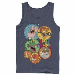 Licensed Character Men's Cartoon Network Uncle Grandpa Circle Portrait Logo Tank Black -Licensed Character Shop unnamed file 24958