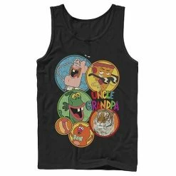 Licensed Character Men's Cartoon Network Uncle Grandpa Circle Portrait Logo Tank Black -Licensed Character Shop unnamed file 24962