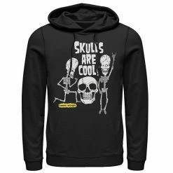 Licensed Character Men's Beavis And Butthead Skulls Are Cool Hoodie Black -Licensed Character Shop unnamed file 24977