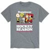 Licensed Character Men's Peanuts Hockey Season Tee Grey